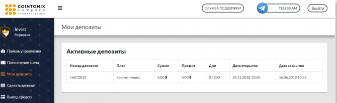 Cointonix - новый проект в портфеле с собственной криптобиржей и доходностью до 1% в день Cointonix - новый проект в портфеле с собственной криптобиржей и доходностью до 1% в день